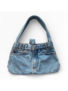 Y2K Polo Jeans Co Upcycled Denim Mini Skirt Shoulder Bag Handmade One of a Kind